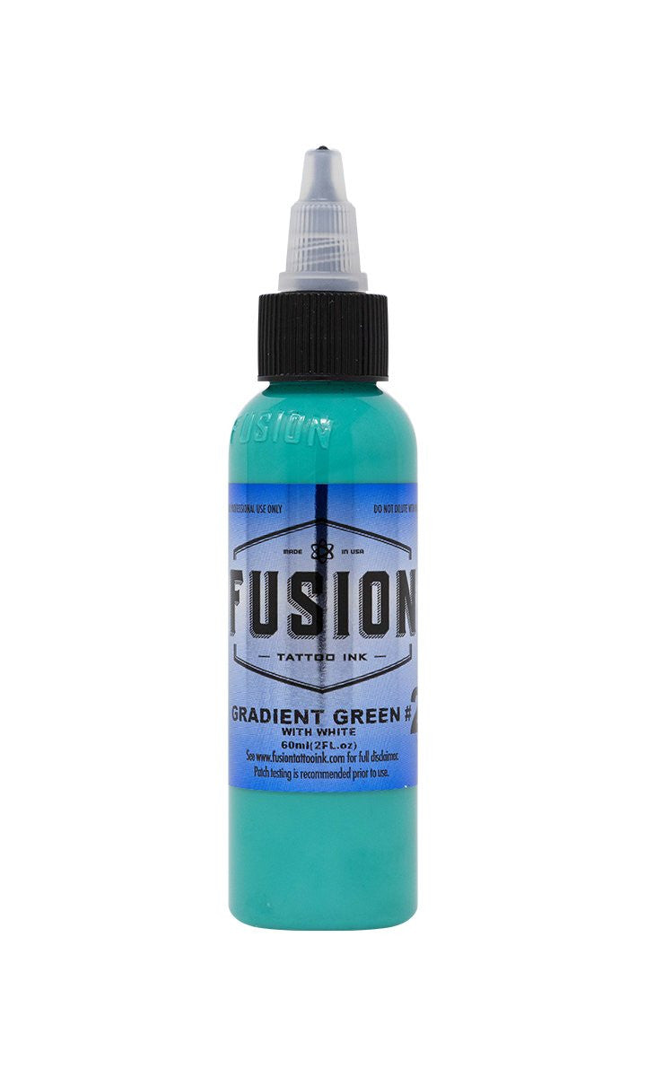 Fusion Ink Gradient Green With White #2 - 1oz