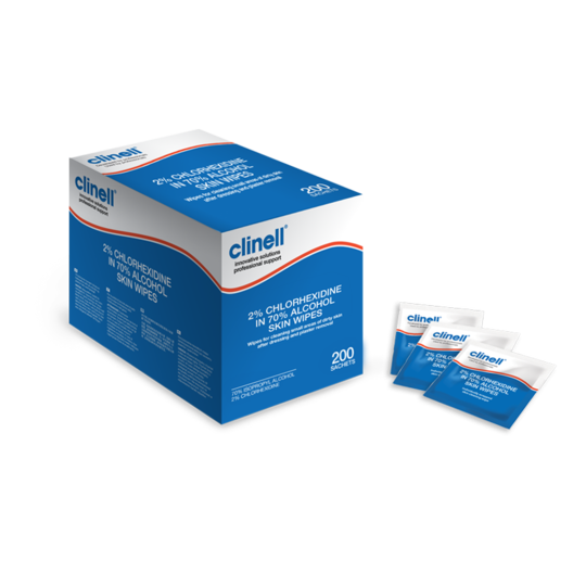 Clinell 2% Chlorhexidine in 70% Alcohol Skin Wipes