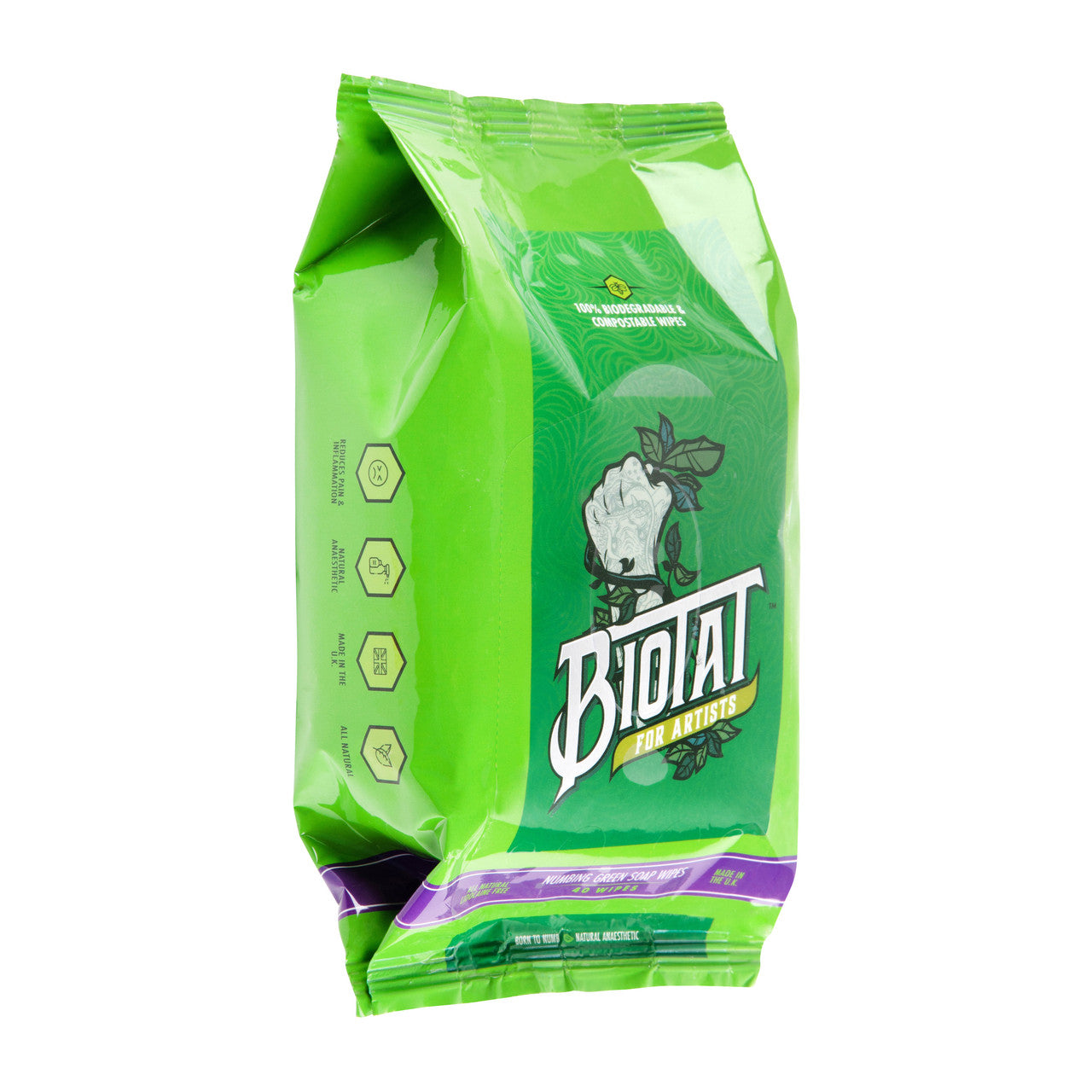 Biotat Green Soap Wipes Pack 40