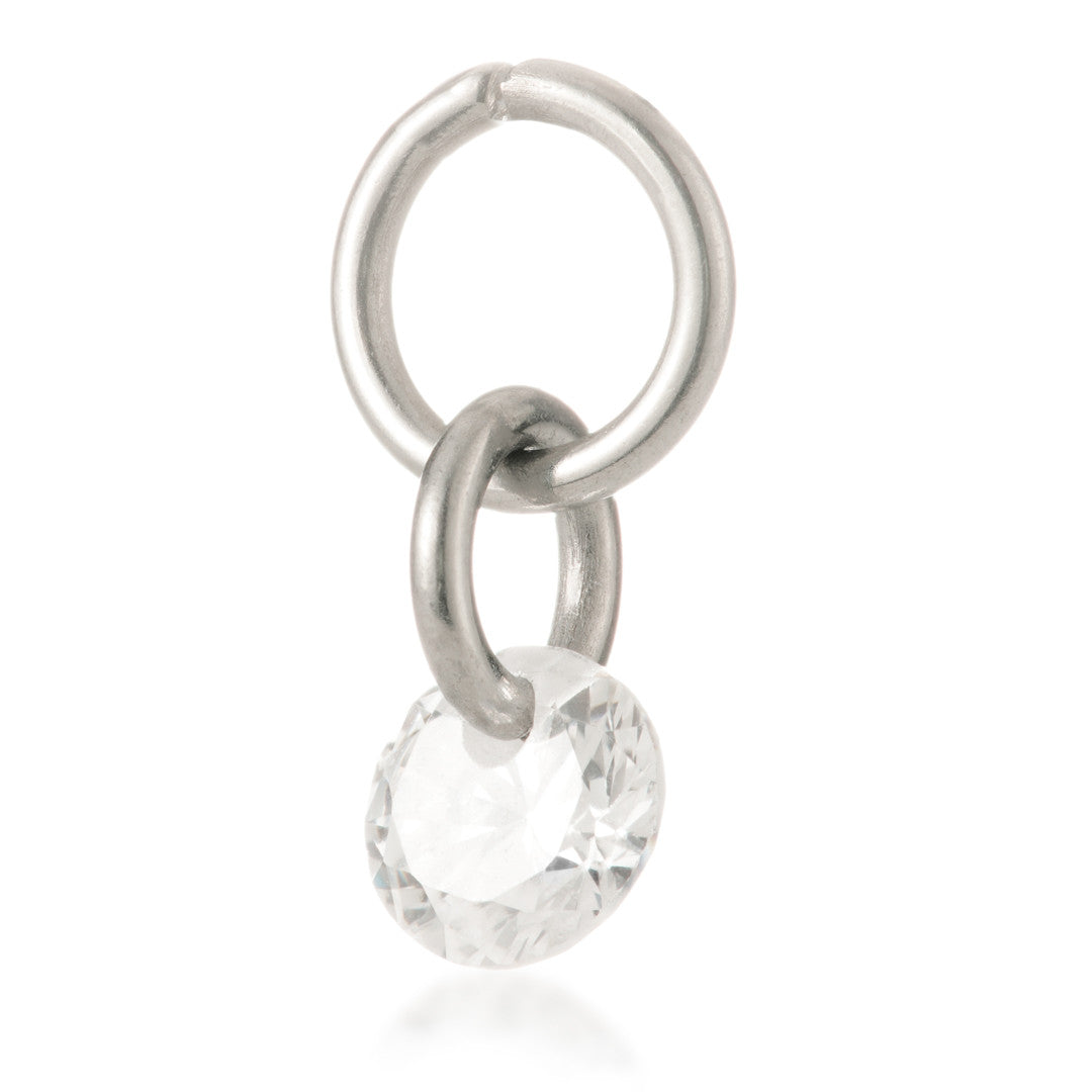 Ti Round Gem Charm Attachment