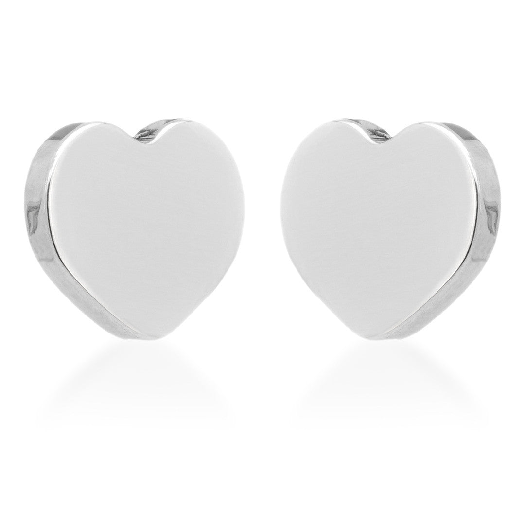 Titanium Heart Stud Earrings (Pair)