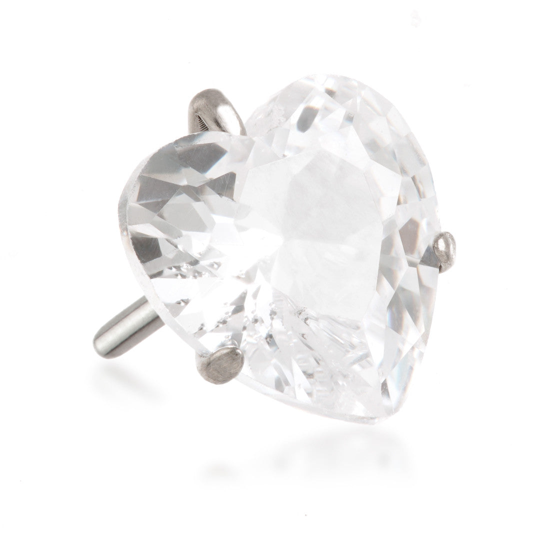 Ti Threadless Prong-Set Heart Attachment