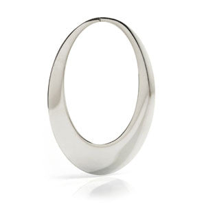 1x Steel Small Oval Shape Hoop Tunnel Jewellery