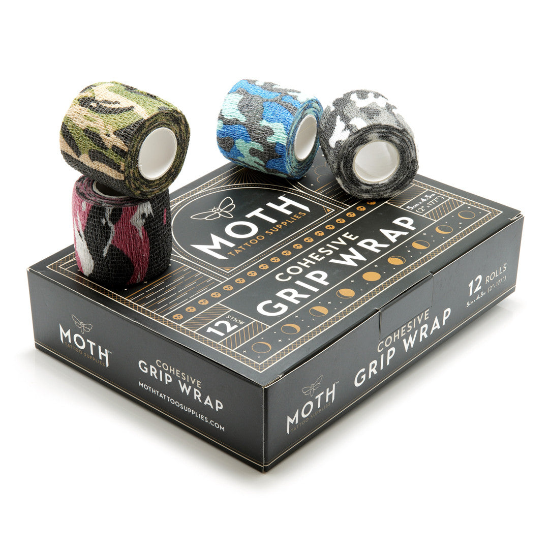 Moth Grip Wrap 2" - Box of 12 - Mixed Camo (3 of each)
