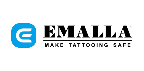 EMALLA logo with a blue square and black text on a white background