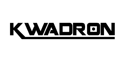Black 'KWADRON' logo on a white background