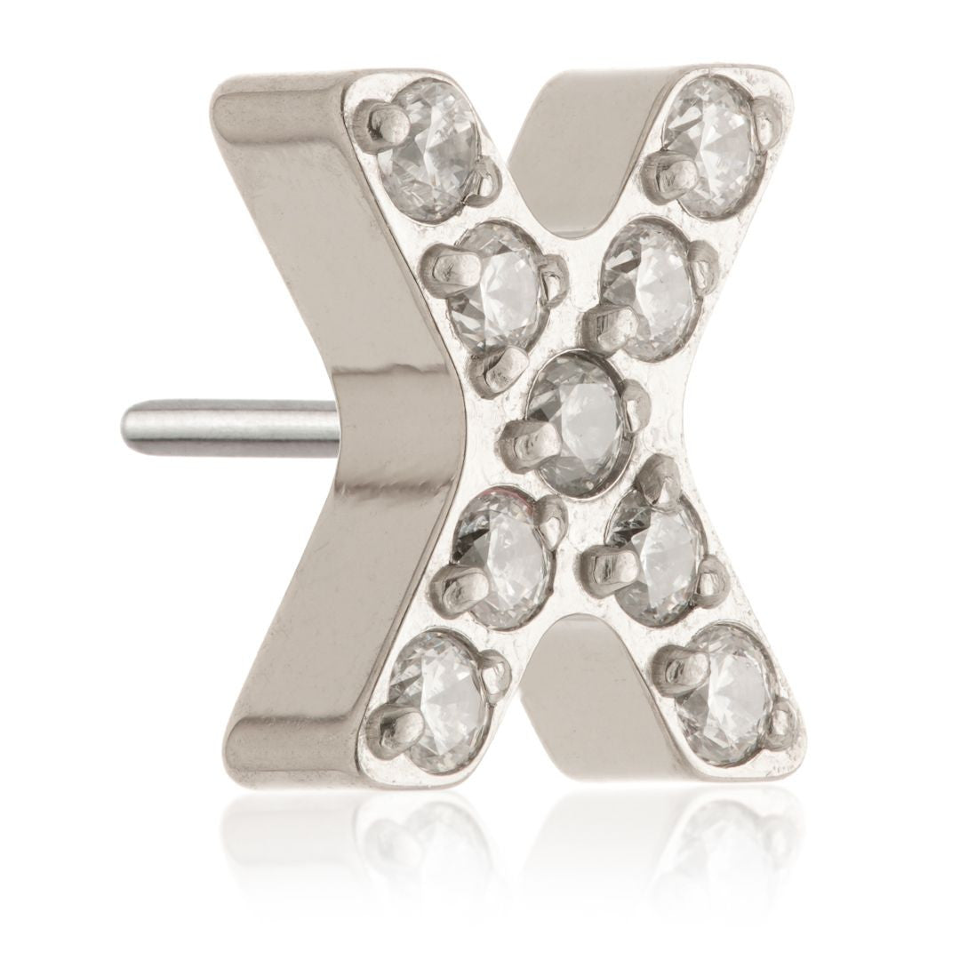 Ti Threadless Jewelled Cross Attachment