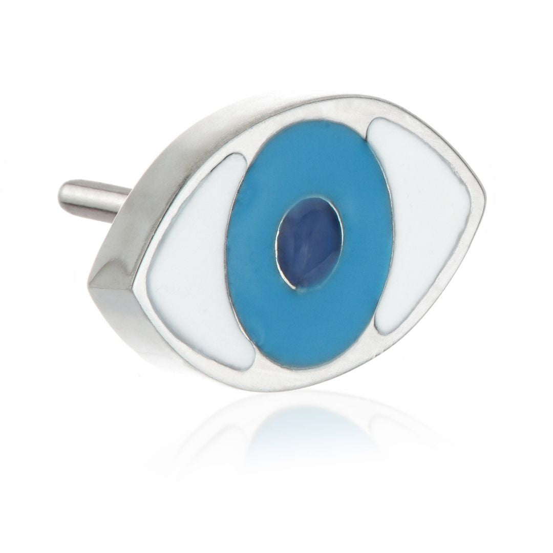 Ti Threadless Enamel Evil Eye Attachment
