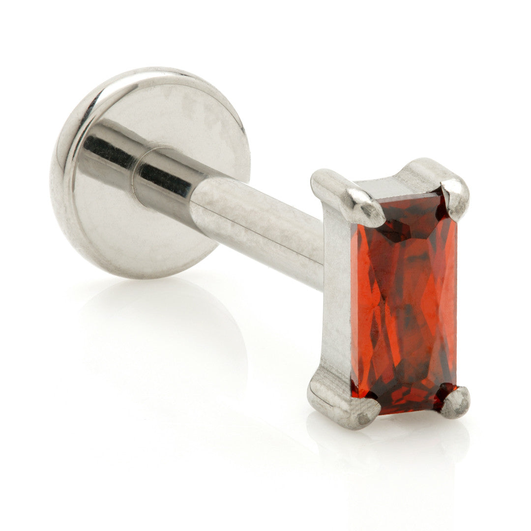 Ti Internal Labret with Mini Baguette Gem Attachment