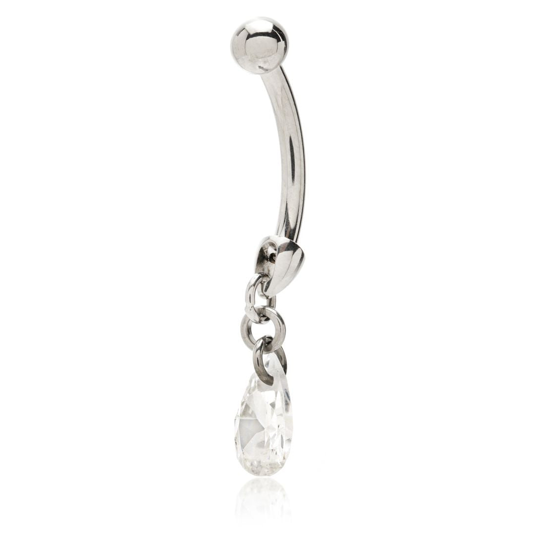 Titanium Reversible Rook Bar with Crystal Tear