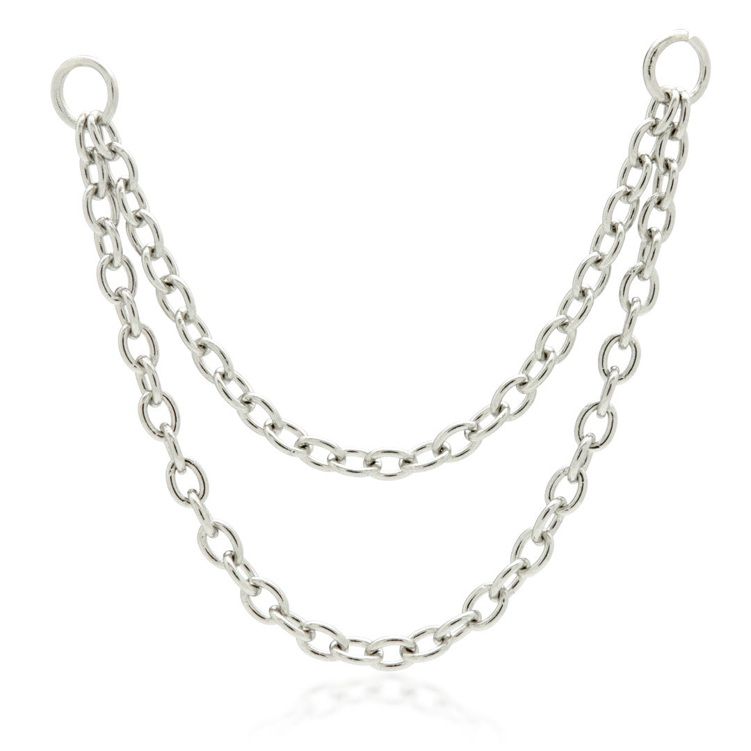 Steel Double Hanging Chain Charm - SBCHAIN7