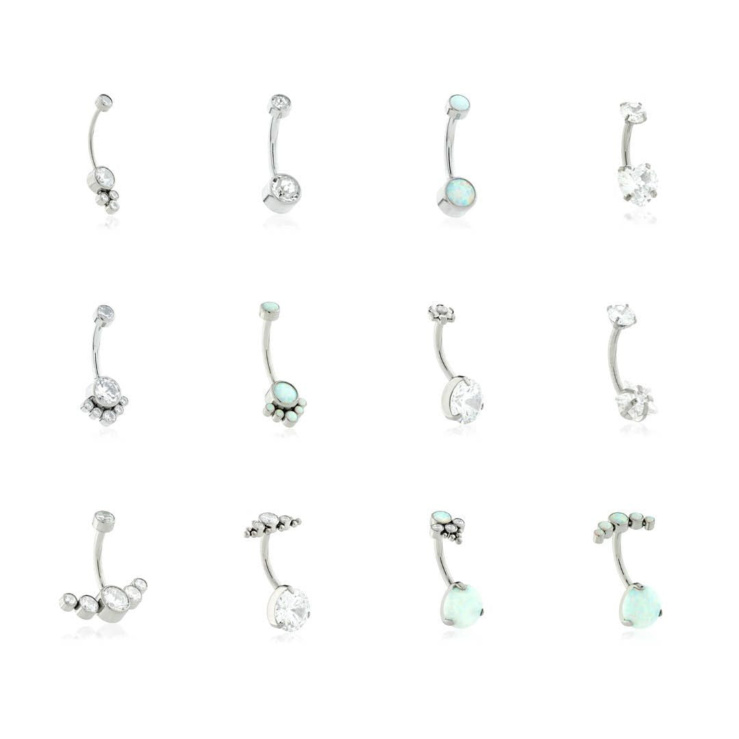 TiC Threadless Navel Bar Bundle - Luxury