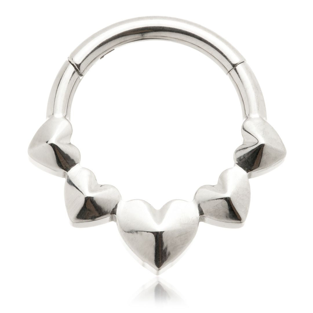 Ti Couture Multi Heart Hinged Ring