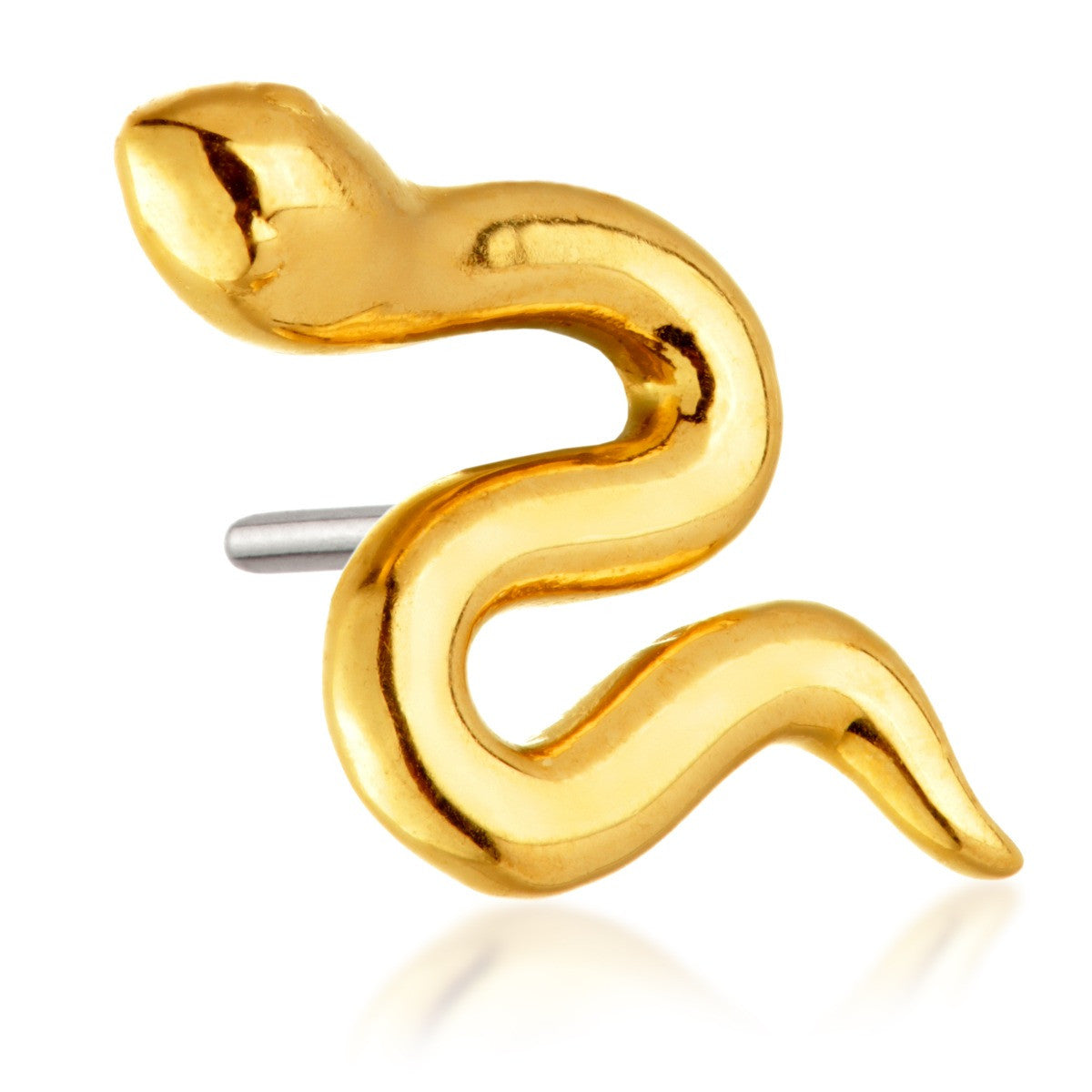 TL - 14ct Threadless Gold Snake Pin Attachment