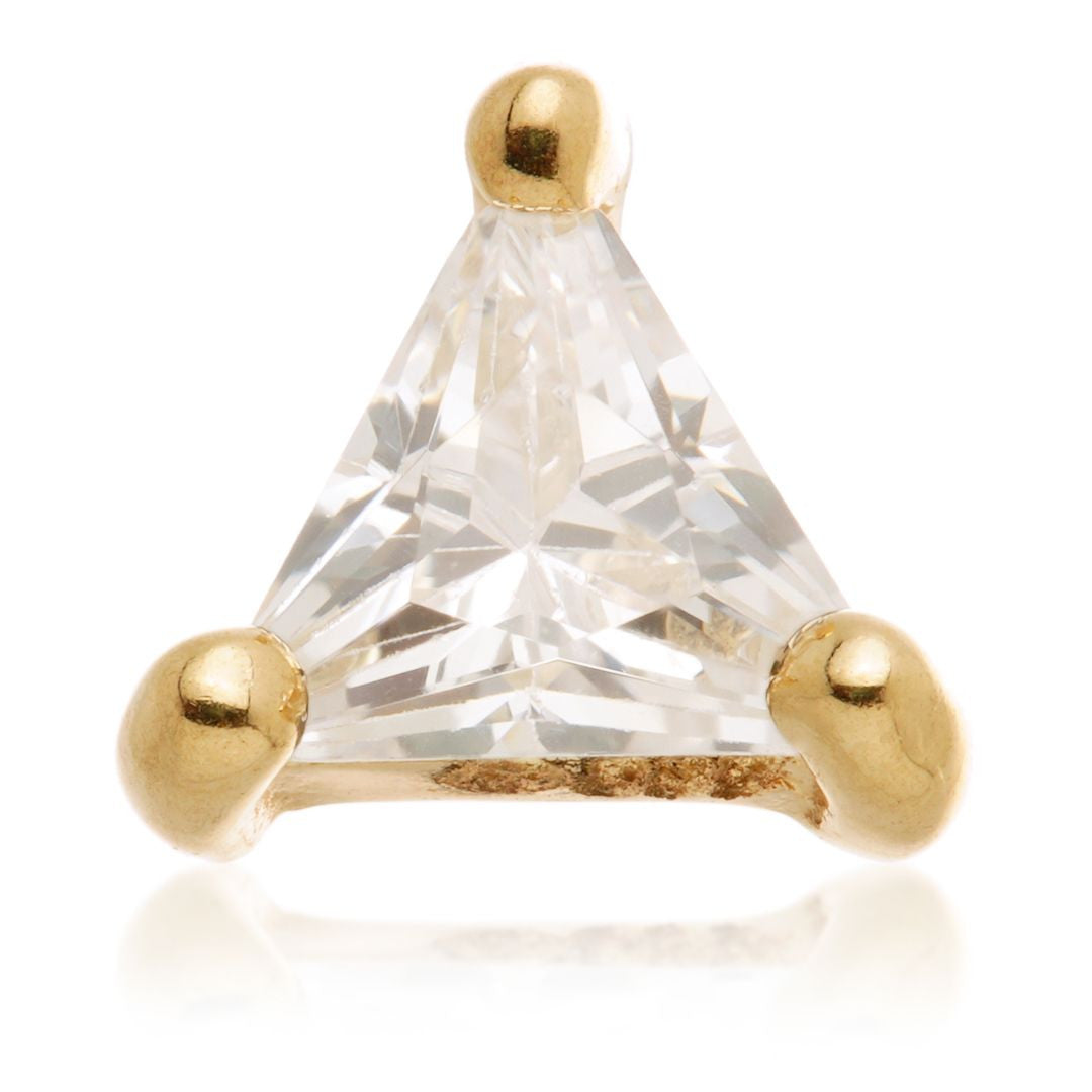 TL - 14ct Internal Gold Gem Triangle Attachment