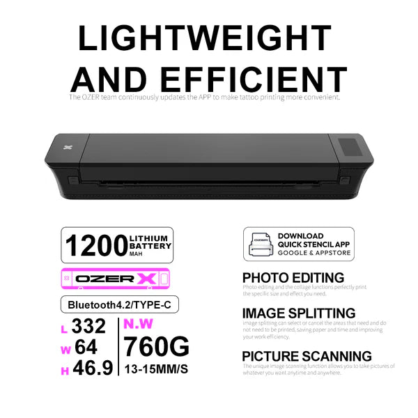 Ozer X Wireless Bluetooth Stencil Printer