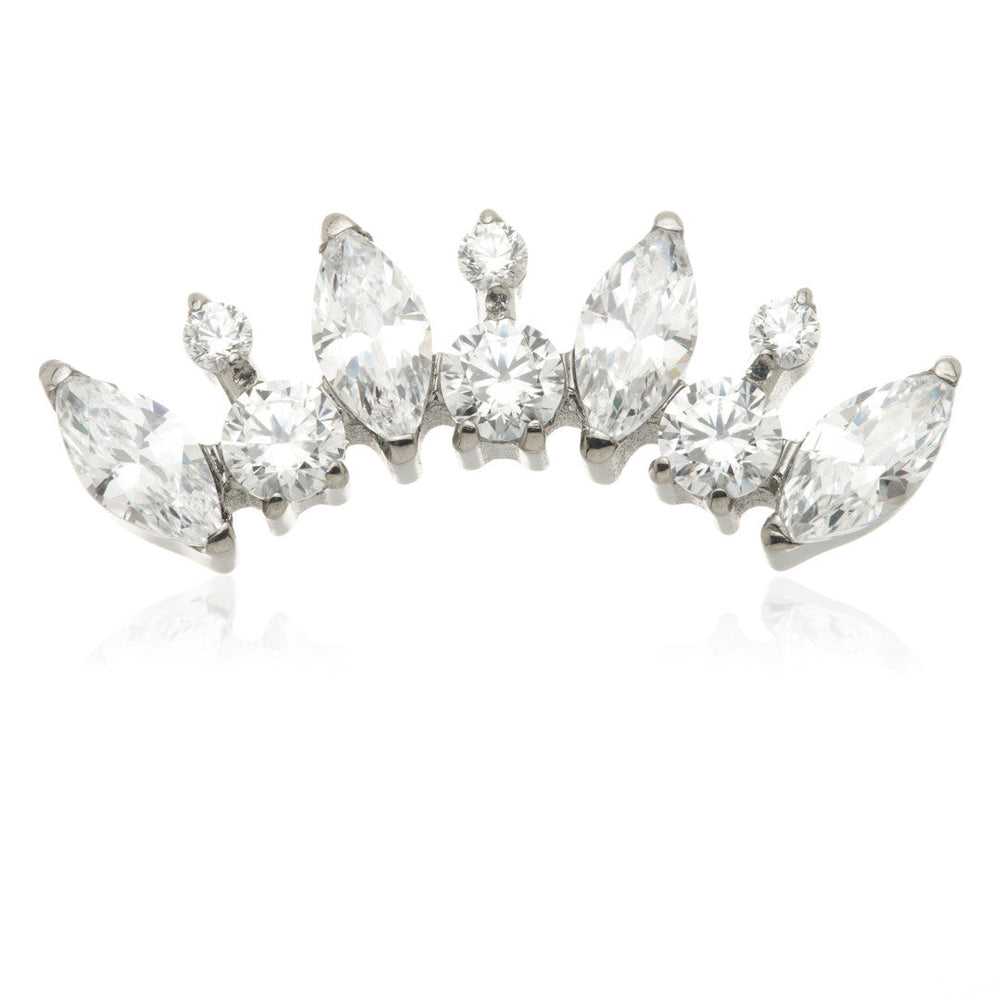 Ti Internal Marquise and Round Gem Crescent Attachment