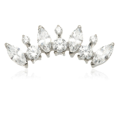 Ti Internal Marquise and Round Gem Crescent Attachment