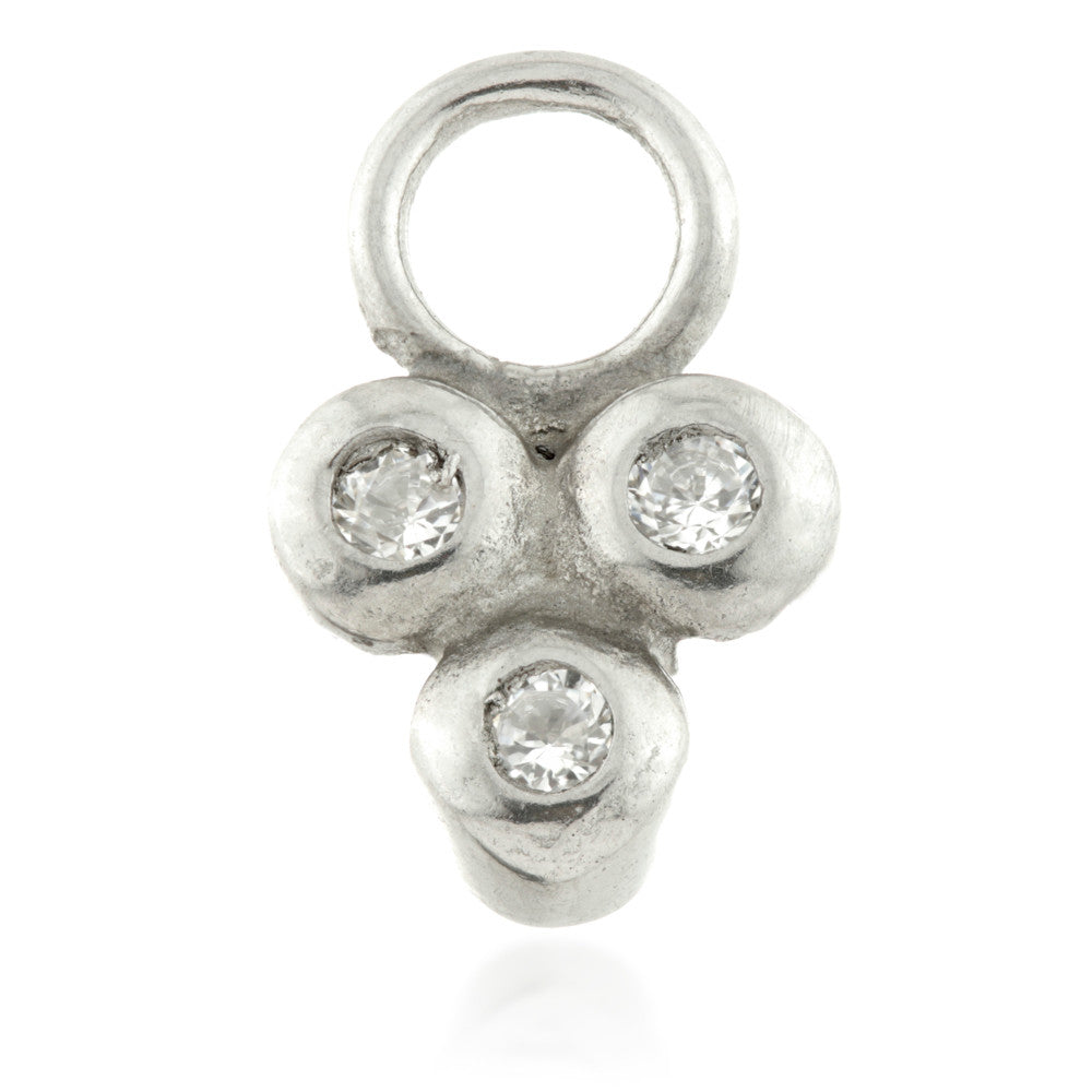 Trinity Gem Charm for Hinge Segment Ring / BCR