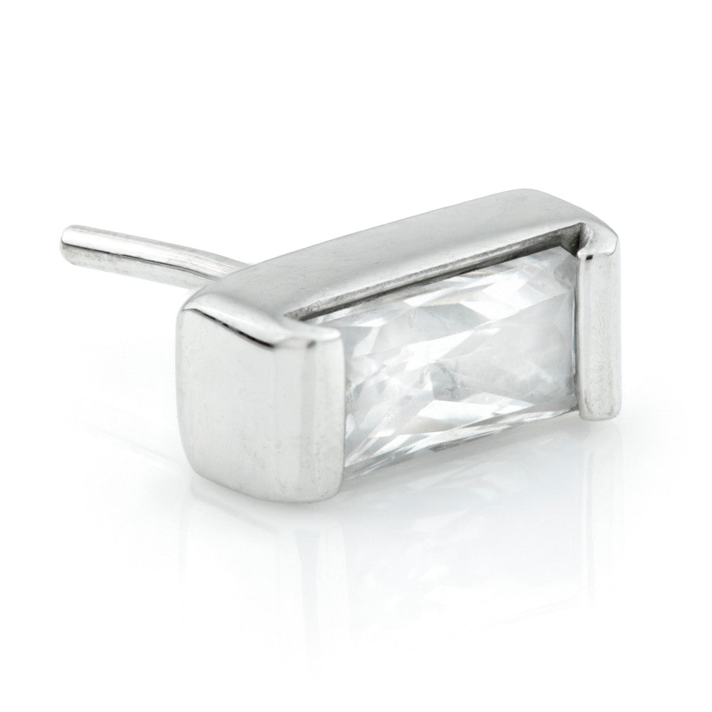 Cobalt Chrome Threadless Rectangle Gem Attachment
