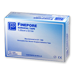 SHORT DATE - DISCOUNTED - Finepore Adhesive Surgical Tape - 1.25cm (24 rolls)