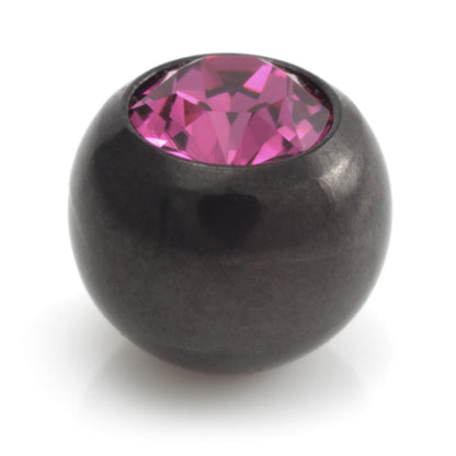 Evil Black Titanium External Thread Gem Ball