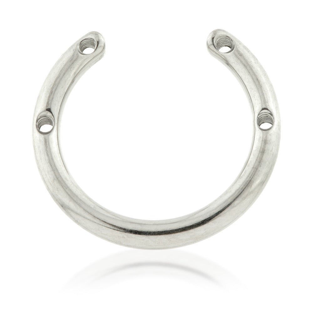 Ti Circular Barbell with 4 Forward Facing Holes - Threaded