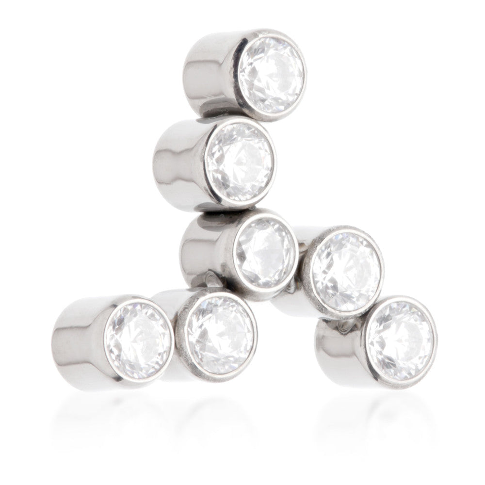 Ti Internal Windmill Shaped Jewelled Bezel Set Attachment (1.2mm)