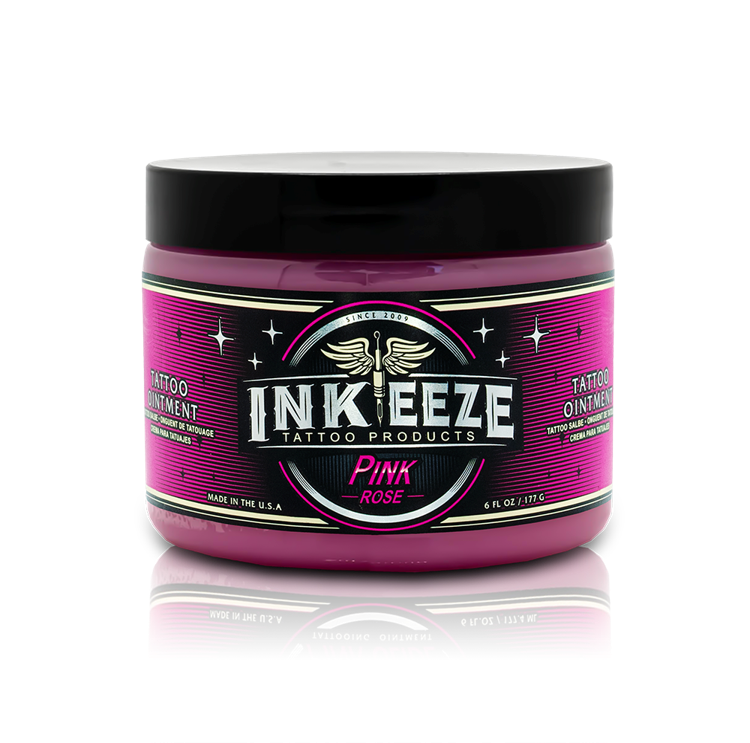 INK-EEZE Pink Rose Glide Tattoo Ointment - 6oz