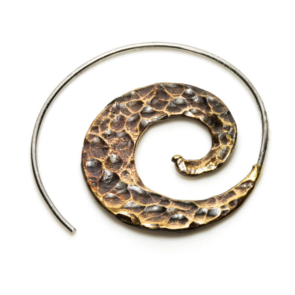 1x Beaten Brass Spiral