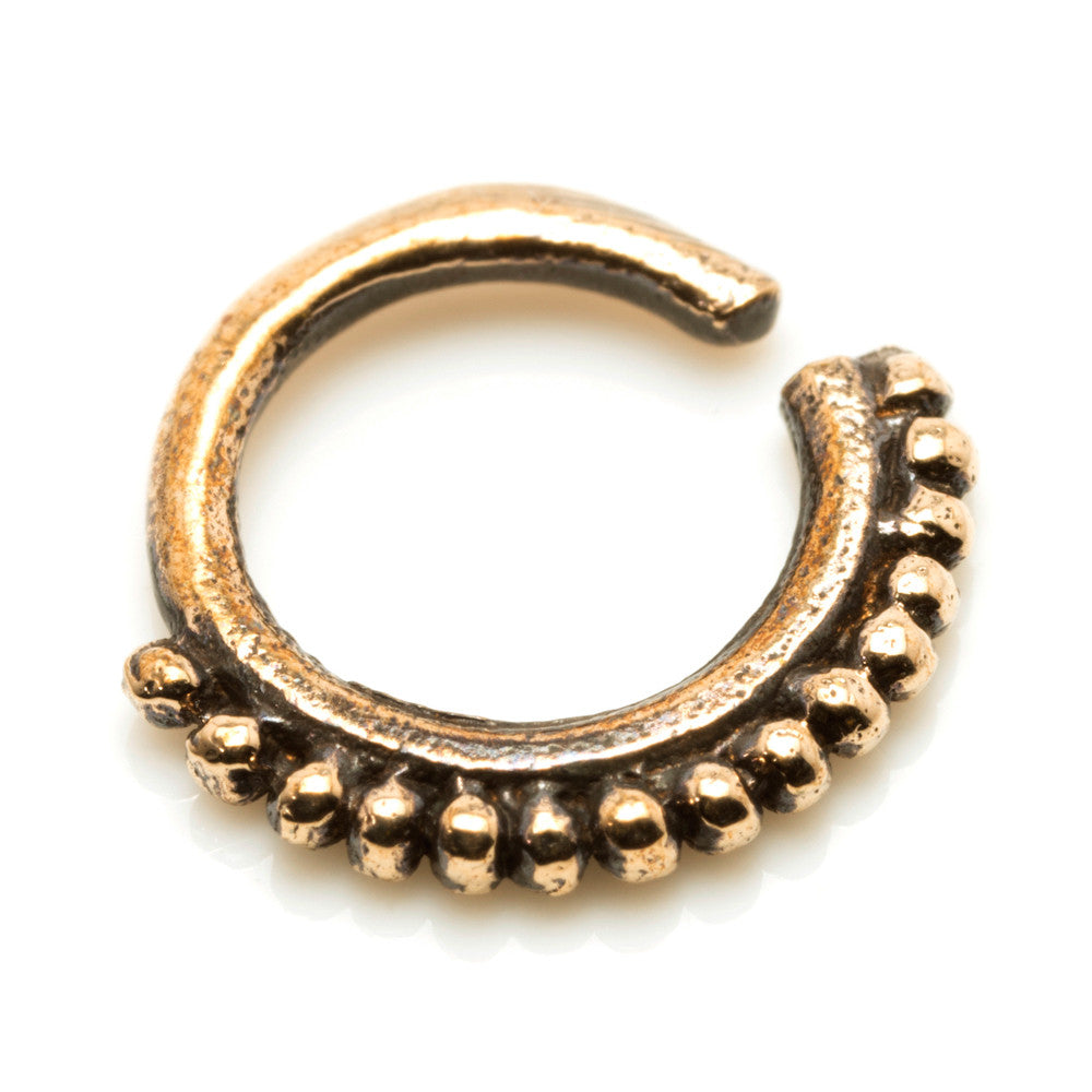 1x Tribal Rose Bronze Open Ring