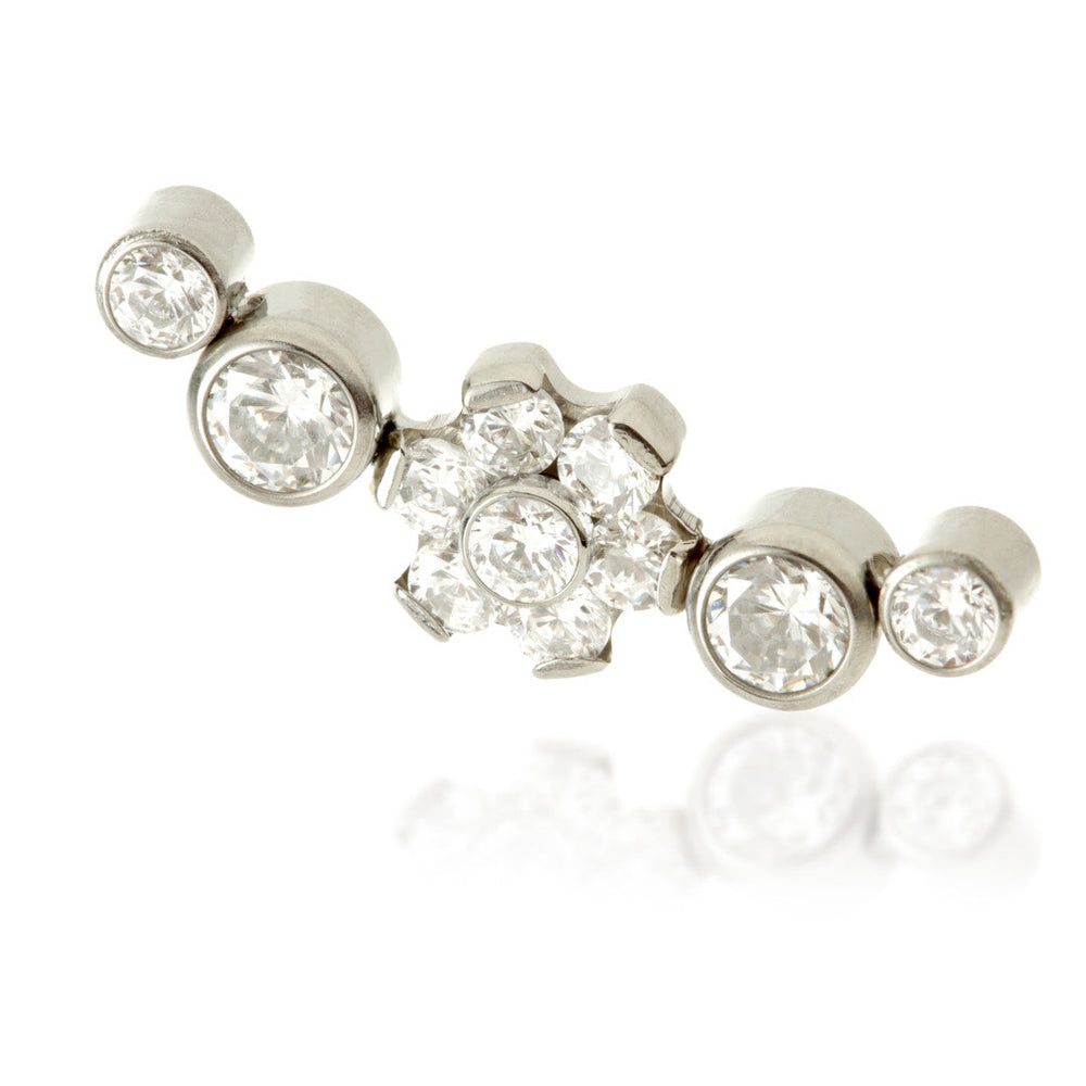 Ti Internal Bezel Cluster with Flower Center Attachment (1.2mm)