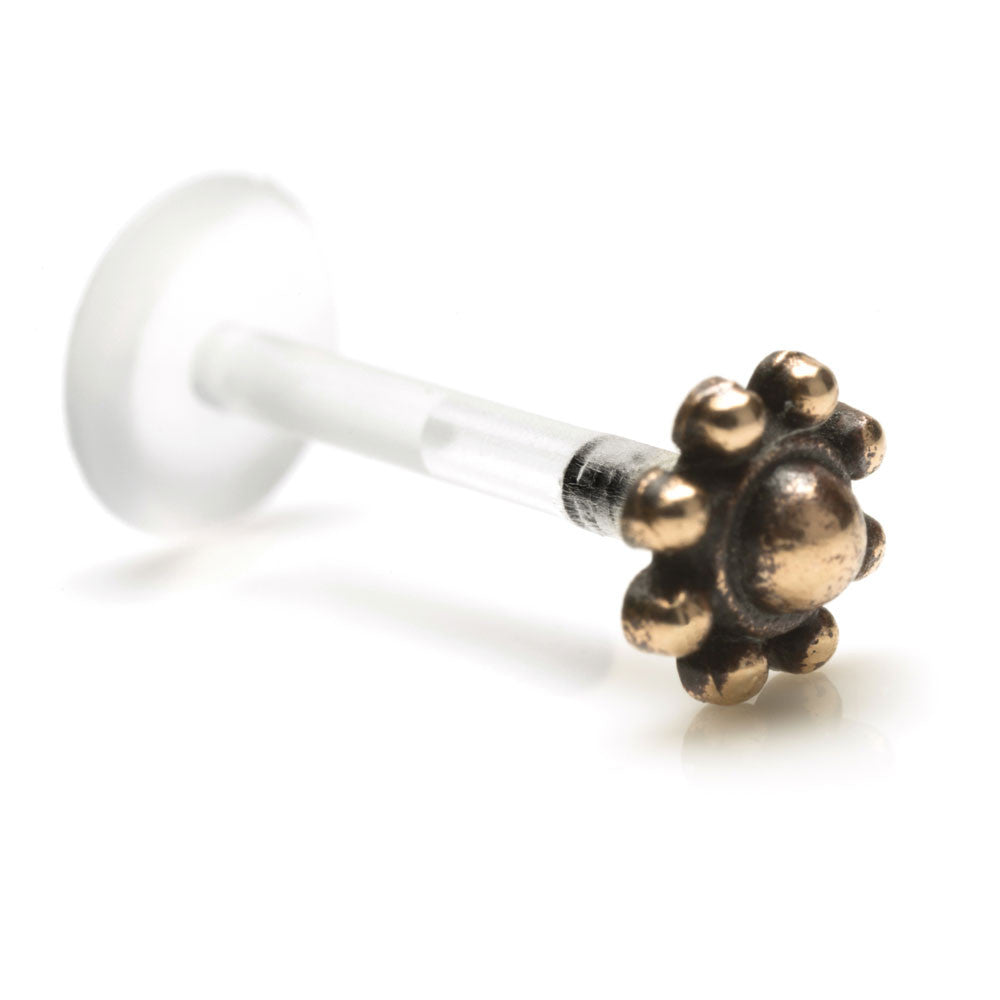 1x Rose Bronze Micro Trinity & Plastic Labret