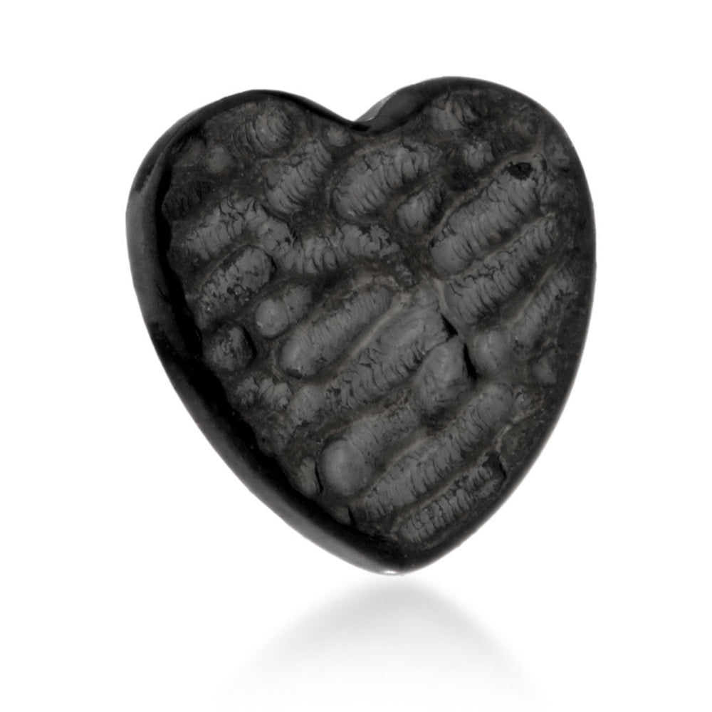 Evil Black Ti Threadless Rippled Heart Attachment