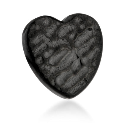 Evil Black Ti Threadless Rippled Heart Attachment