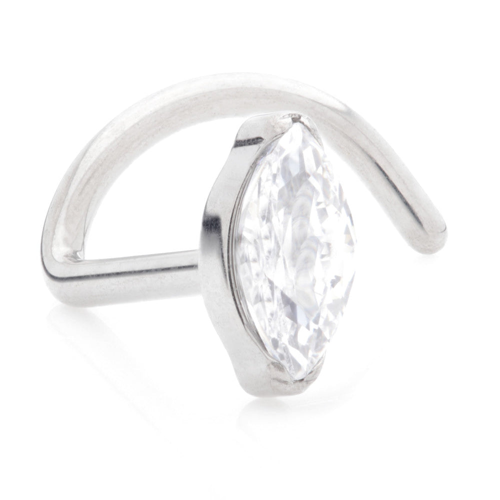 Ti Marquise Gem Nose Stud