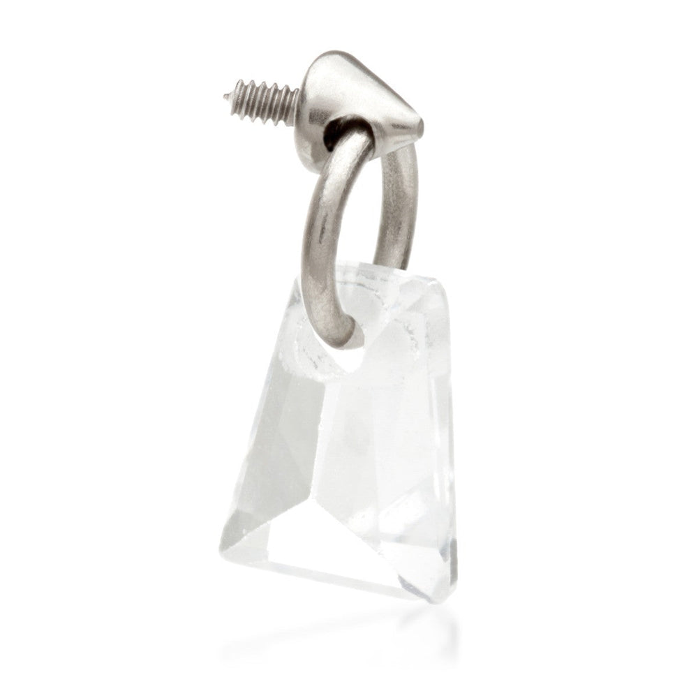 Ti Internal Attachment with Trapeze Gem Charm