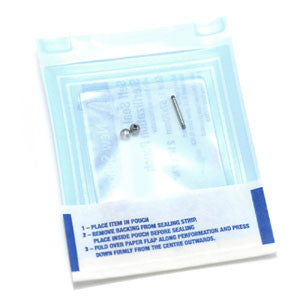 10x Sterile Titanium External Thread Barbells