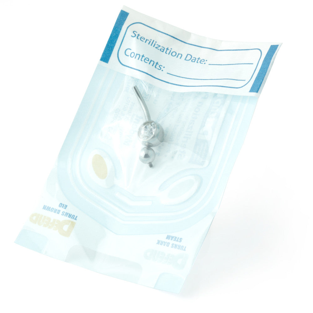 10x Sterile Titanium Internal Jewelled Banana