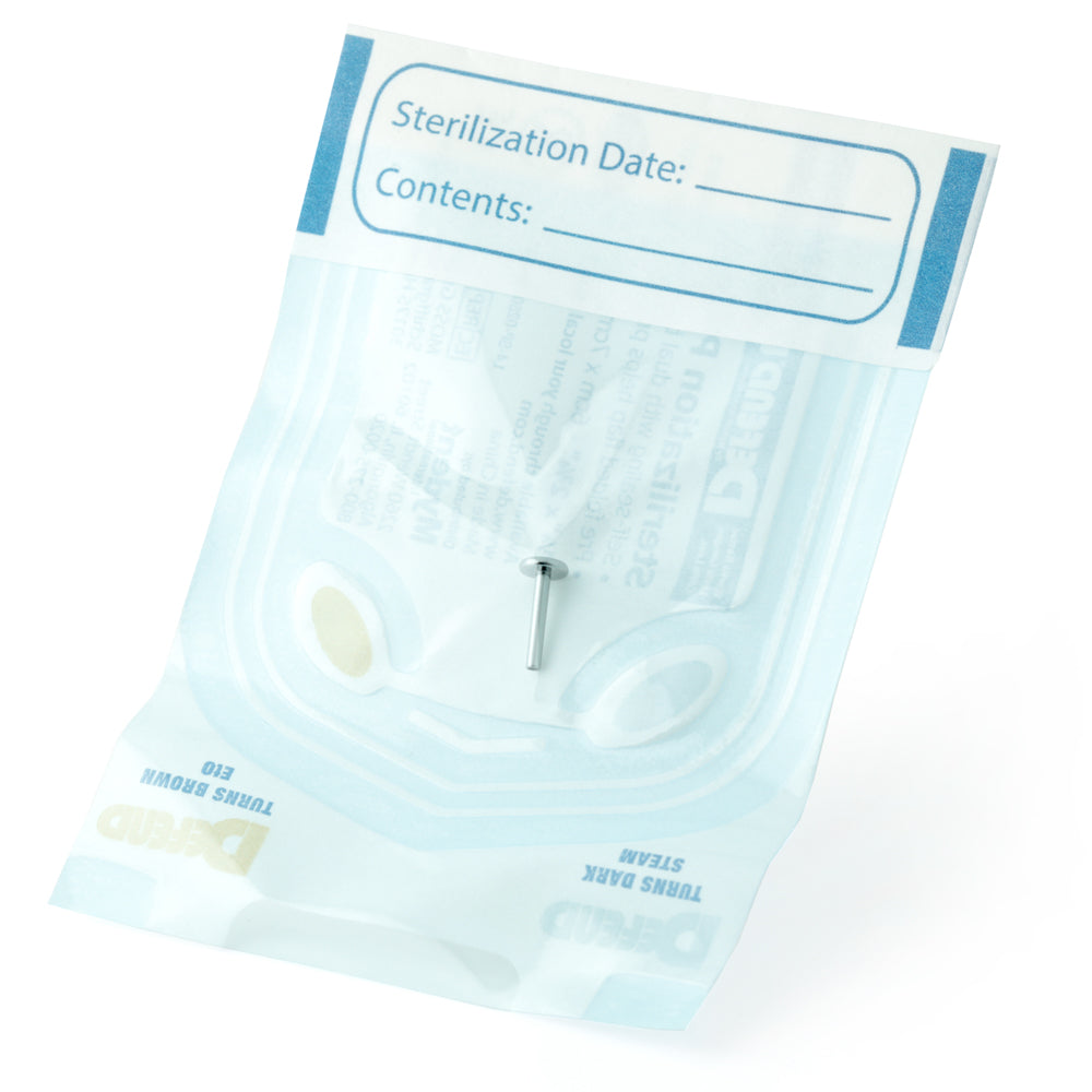 10x Sterile Titanium Internal Thread Labret Stem (3mm base)-1.2-10