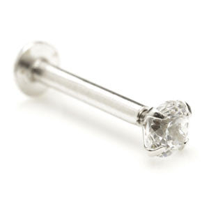 14ct Micro Gold Push Fit Gem Labret