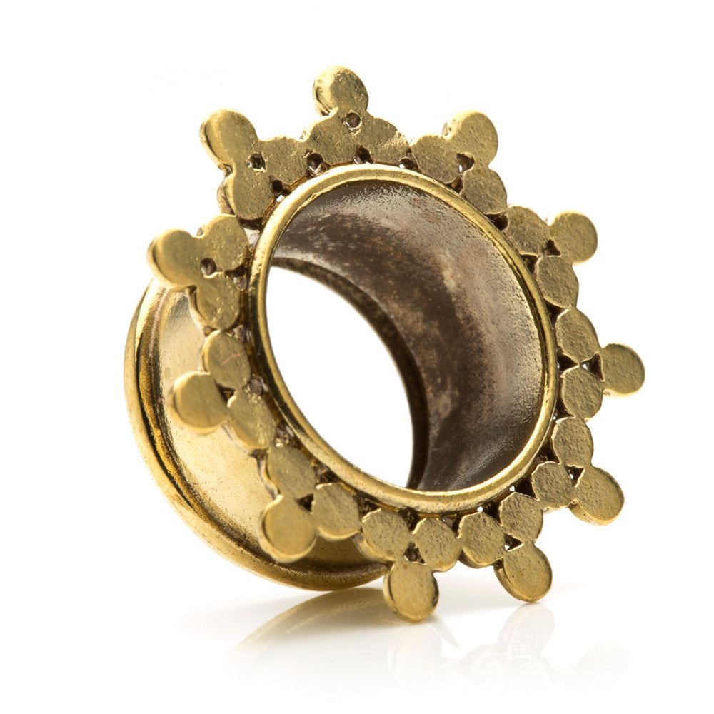 1x Brass Bubble Flared Tunnel