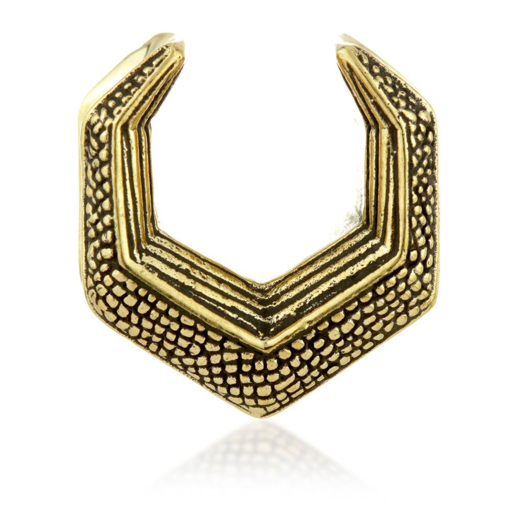 1x Brass Hexagon Saddle Plug