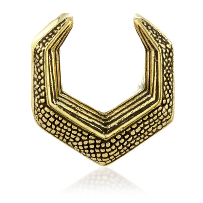 1x Brass Hexagon Saddle Plug
