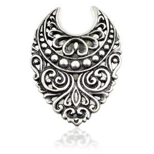 1x Double Sided Silver Brass Saddle Plug