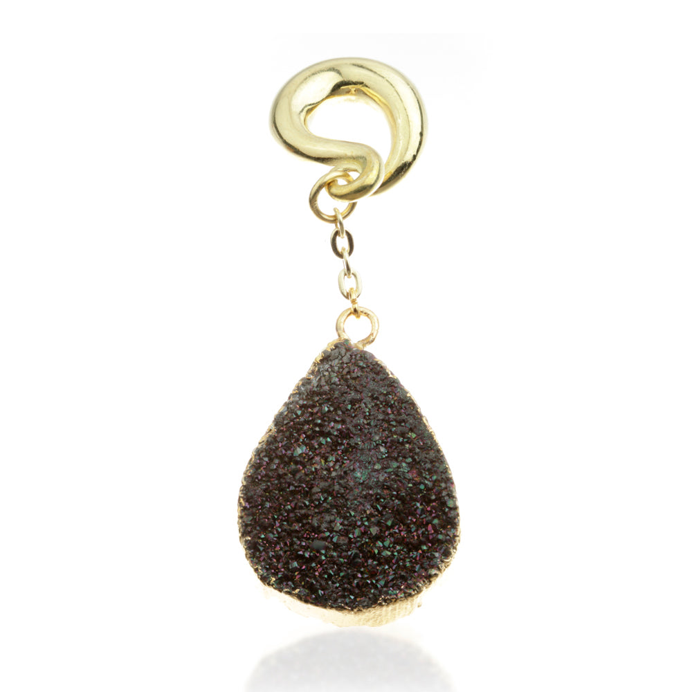 1x Druze Crystal Ear Weight
