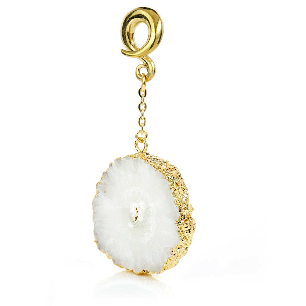 1x Geode Slice Ear Weight