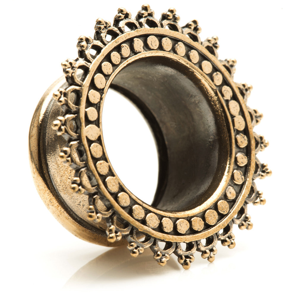 1x Rose Bronze Tribal Flared Tunnel