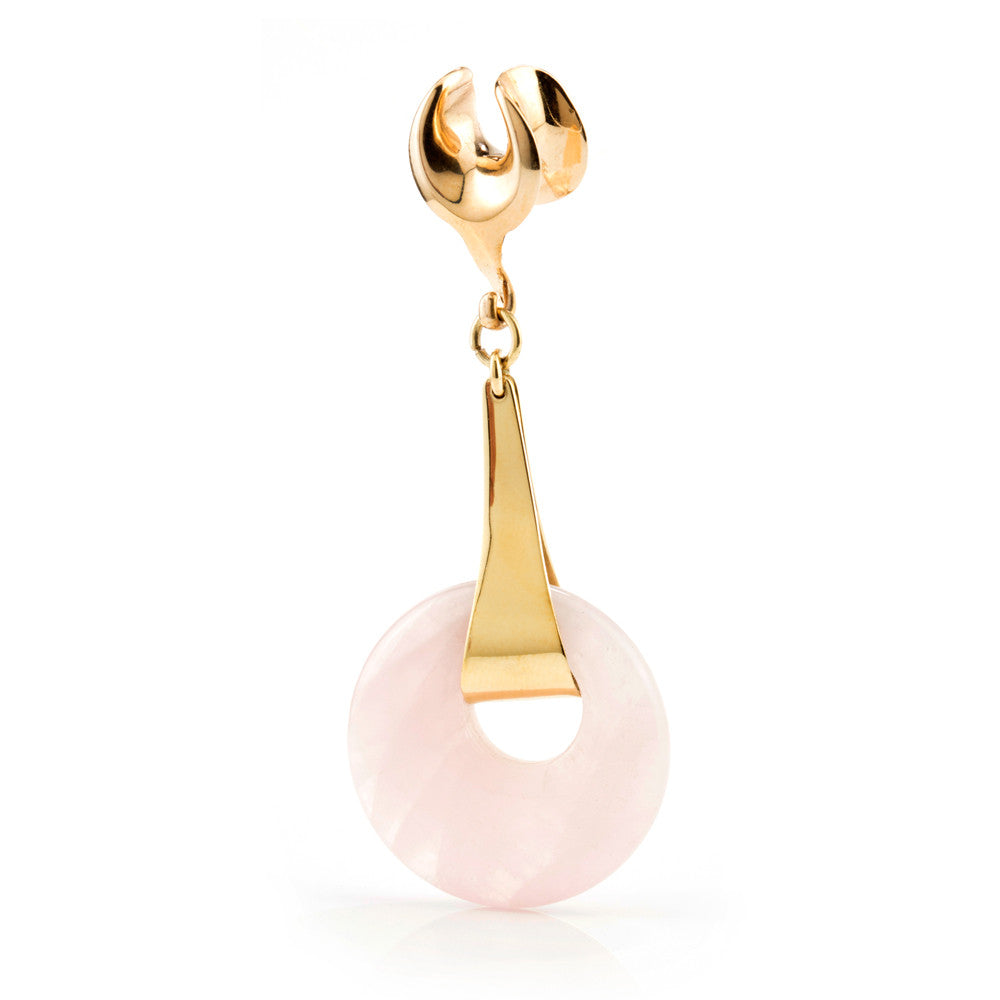 1x Rose Quartz Saddle Ear Weight