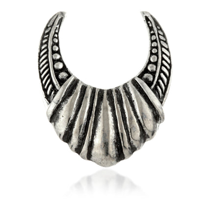 1x Silver Brass Ruched Saddle Plug